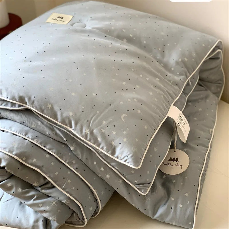 Afralia™ Soft Silky Soybean Fiber Quilt Core, Skin-Friendly Comforter for Single Double Bed