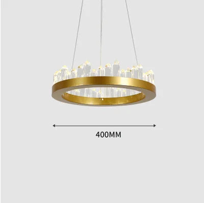 Afralia™ Crystal LED Pendant Lights: Modern Gold Black Industrial Lamp