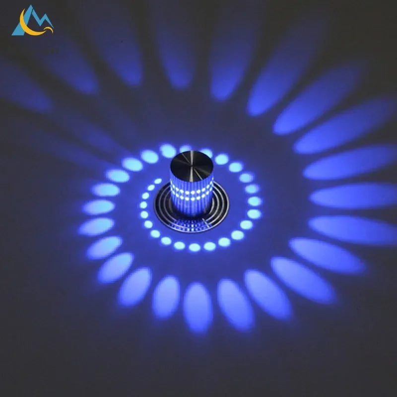 Afralia™ Spiral LED Wall Lamp for Living Room Bedroom KTV Hotel Decor