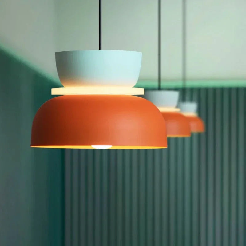 Afralia™ Modern Macaron Pendant Lamp LED Chandelier for Living Room Bedroom Decor