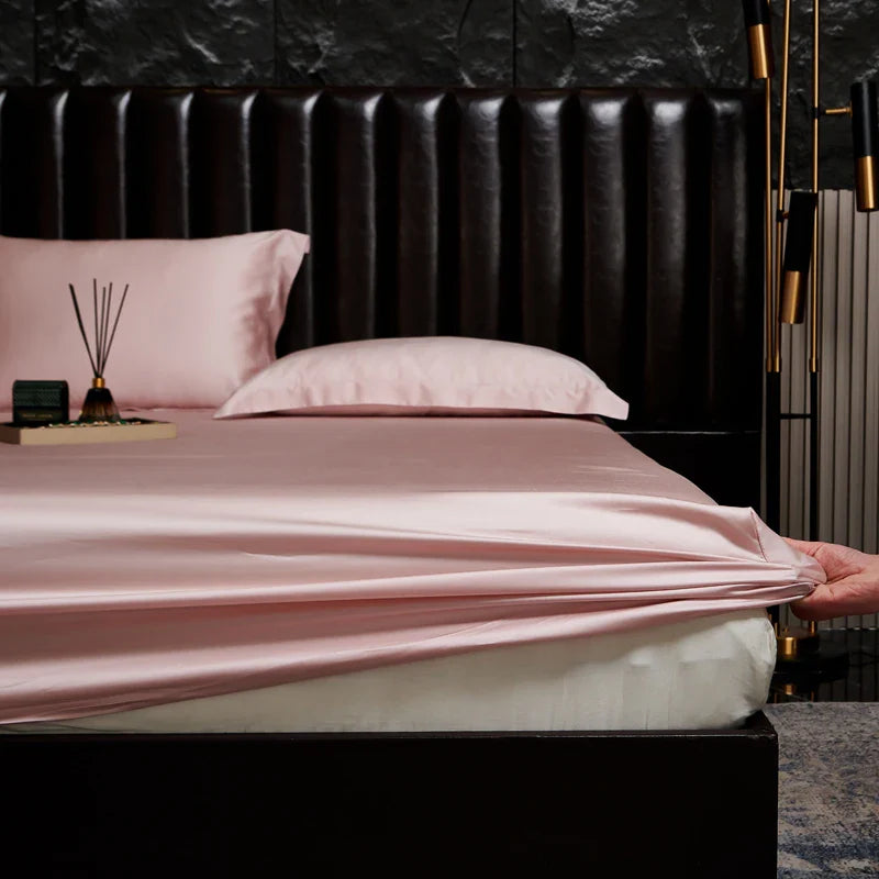 Afralia™ Silky Soft Lyocell Fitted Sheet with Bamboo Fiber for Smooth Mattress Cover