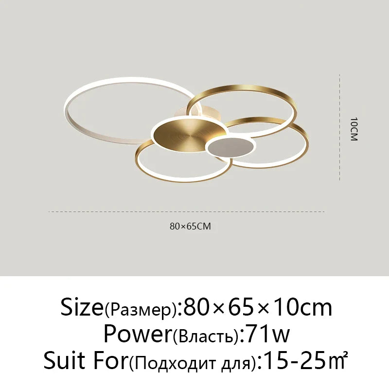 Afralia™ Modern LED Chandelier with Remote Control for Living Room & Bedroom Lighting