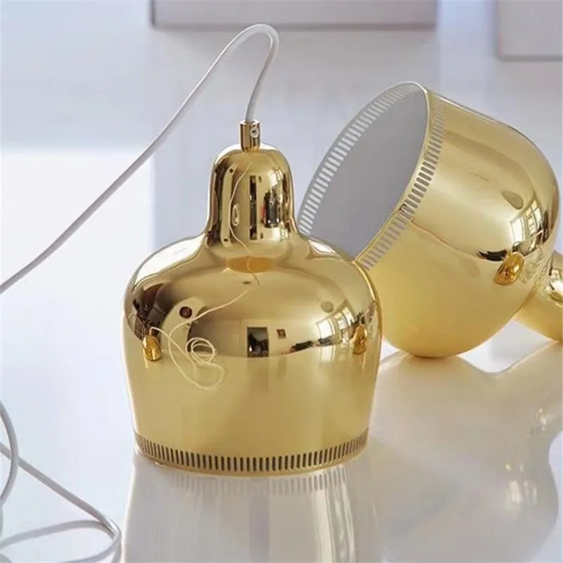 Afralia™ Chrome Bell Pendant Lights: Bedroom Dining Room LED Bar Luster Lamp