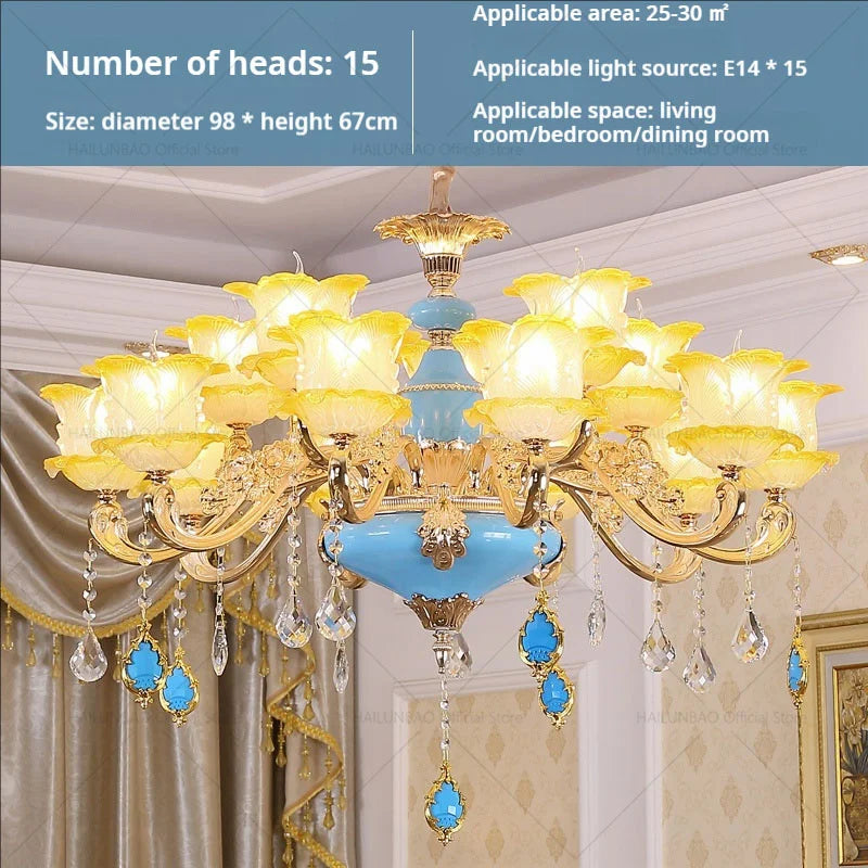 Afralia™ Elegant Crystal Chandelier Living Room Bedroom Lighting