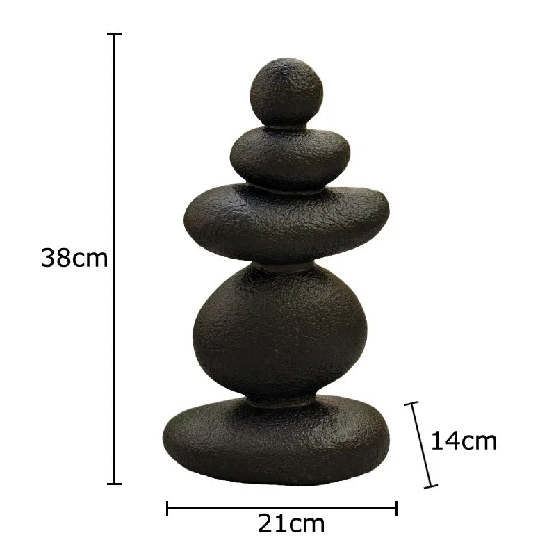 Afralia™ Stone Stacking Art Desk Decor - Multiple Styles, Creative Resin Sculpture