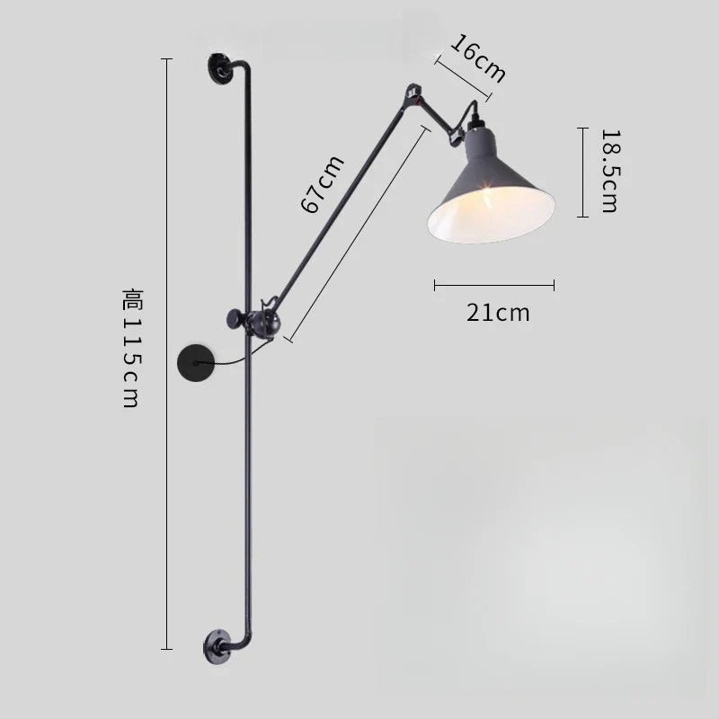 Afralia™ Adjustable Rotating LED Wall Lamp for Bedroom & Living Room