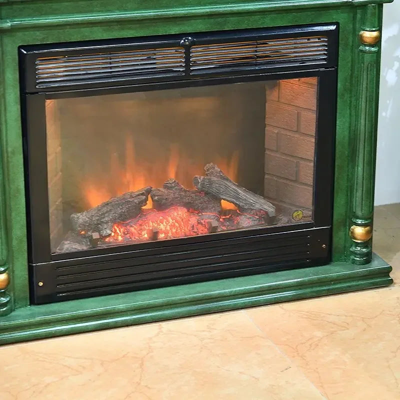 Afralia™ Luxury Retro Fireplace Cabinet for Elegant Living Room Décor with Fire Imitation