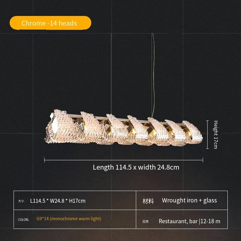 Afralia™ Luxury Villa Crystal Glass Chandelier - Designer French Art Light for Living Room