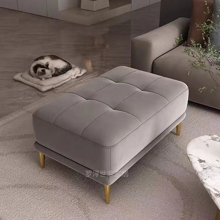 Afralia™ Nordic Square Sofa Stool: Luxury Bed End Stool for Simple Living Room