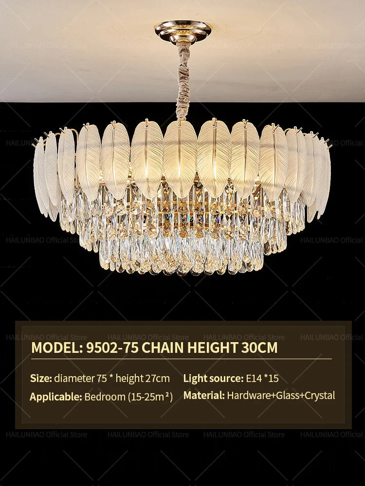 Afralia™ Luxury Crystal Chandelier: Modern Elegance for Living Room, Hall, Restaurant Lighting