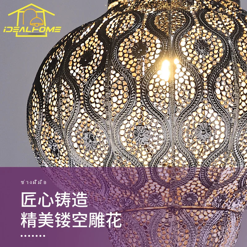 Afralia™ Vintage Arabian Pendant Lights LED E27 Hanging Lamp for Restaurants and Hotels