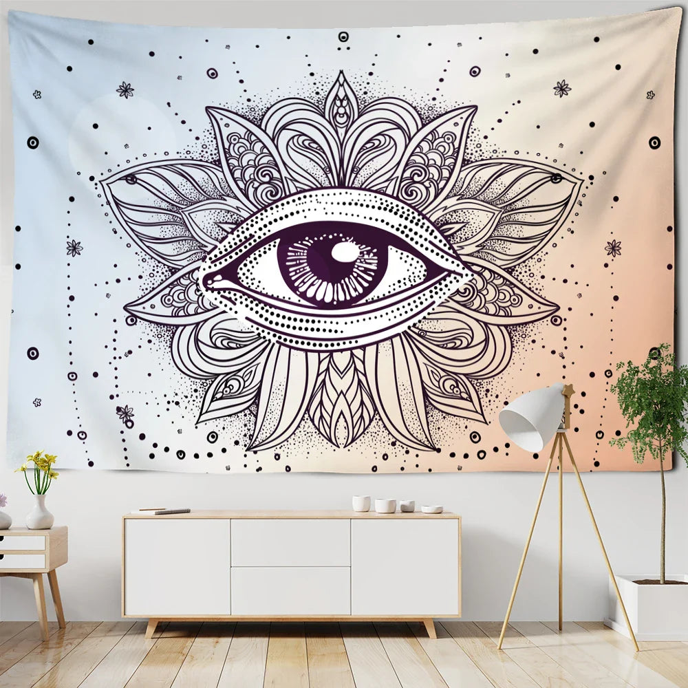 Afralia™ Orange Eye Tapestry Wall Hanging for Psychedelic Home Decor