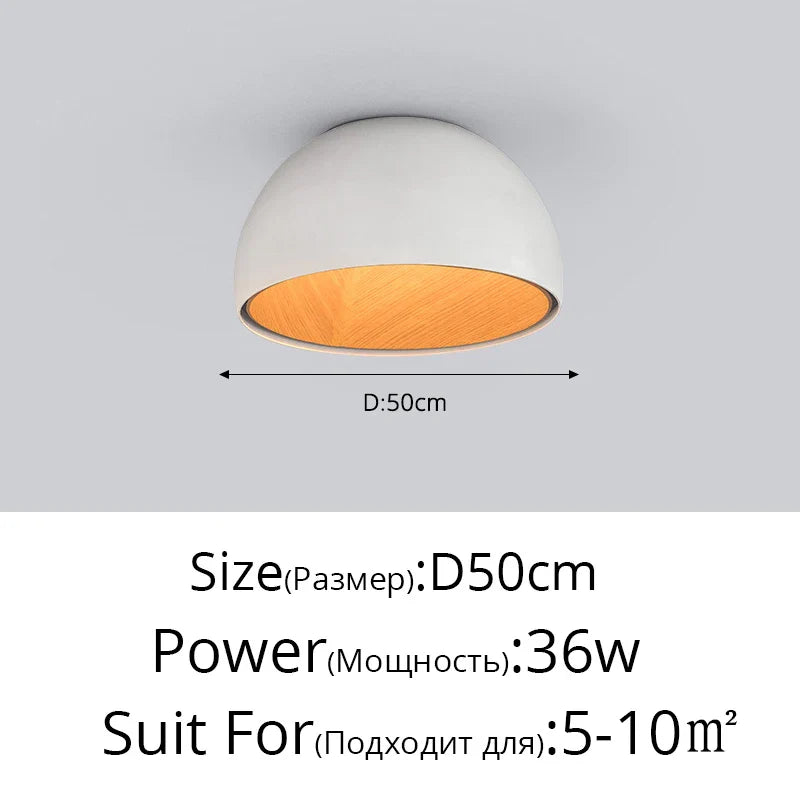 Afralia™ Wood Grain Bevel Ceiling Lamp for Corridor Bedroom Living Room