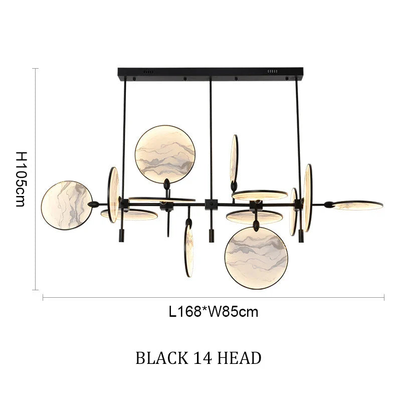 Afralia™ Classic Metal Chandelier with Glass and Iron Accents