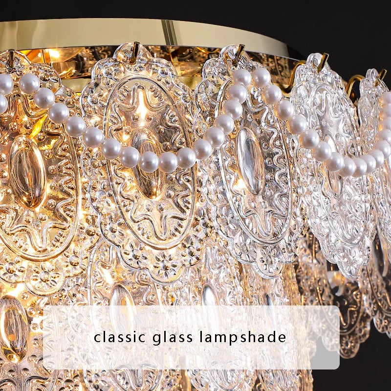 Afralia™ Modern French Crystal Glass Ceiling Lamp Home Appliance Light Fixture