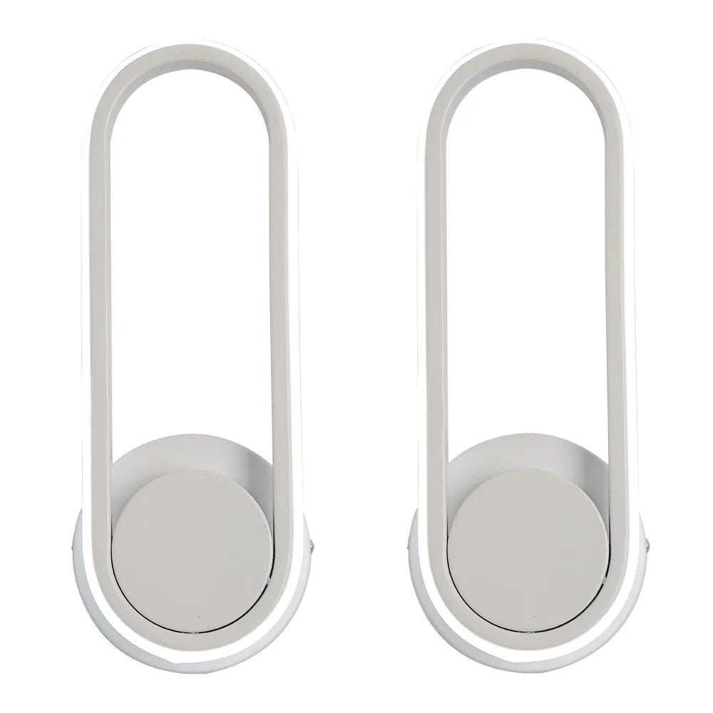 Afralia™ Modern White LED Wall Sconce Rotational Light Fixture for Bedroom Living Room