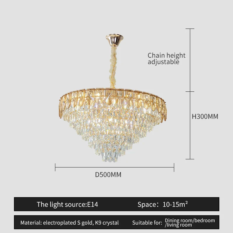 Afralia™ Crystal Chandelier LED Light Modern Luxury Designer for Main Living Room & Hotel