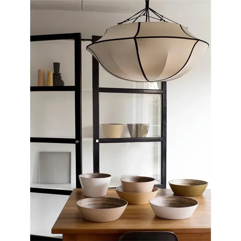 Afralia™ Japanese Umbrella Pendant Lamp - LED Ceiling Lantern for Living Room Bedroom Office