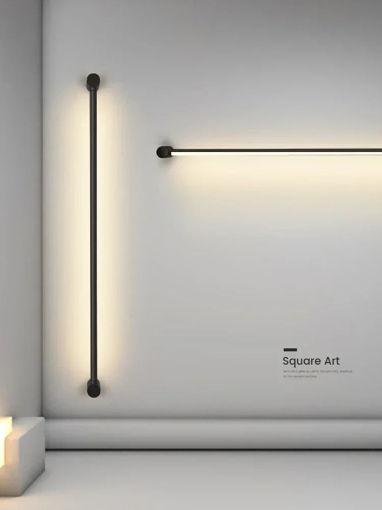 Afralia™ Black Bar Linear Wall Light for Living and Dining Room Lighting