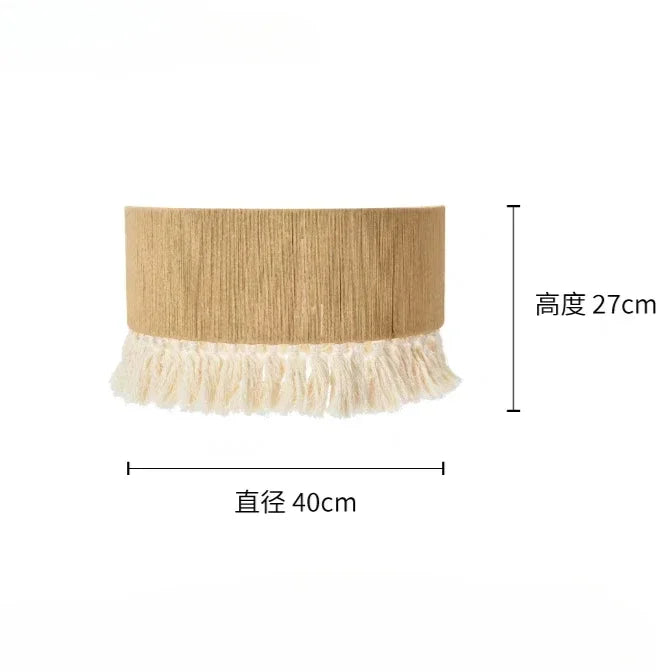 Afralia™ Vintage Hemp Rope Tassel Pendant Light for Kitchen Living Room Bedroom