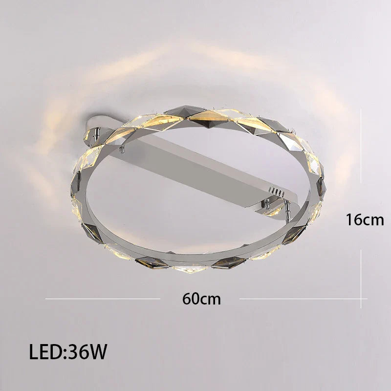 Afralia™ Modern Crystal LED Ceiling Chandelier Light Bundle for Stylish Indoor Decor
