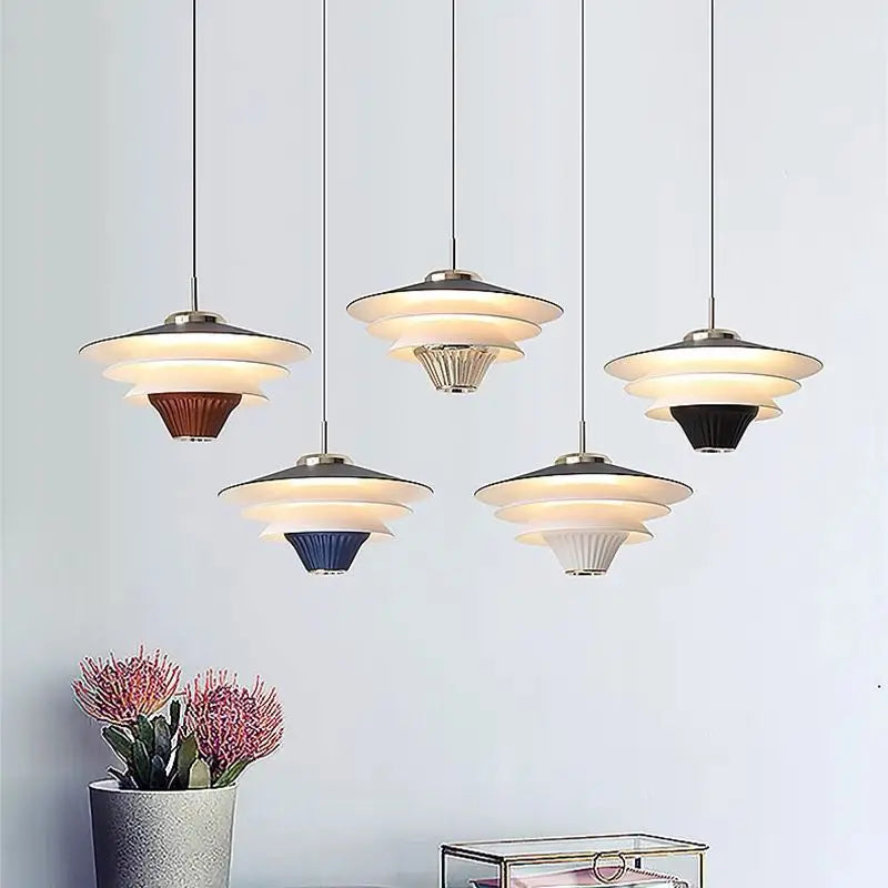 Afralia™ Cream Wind Milk Glass Pendant Lights LED E27 Modern Kitchen Island Dining