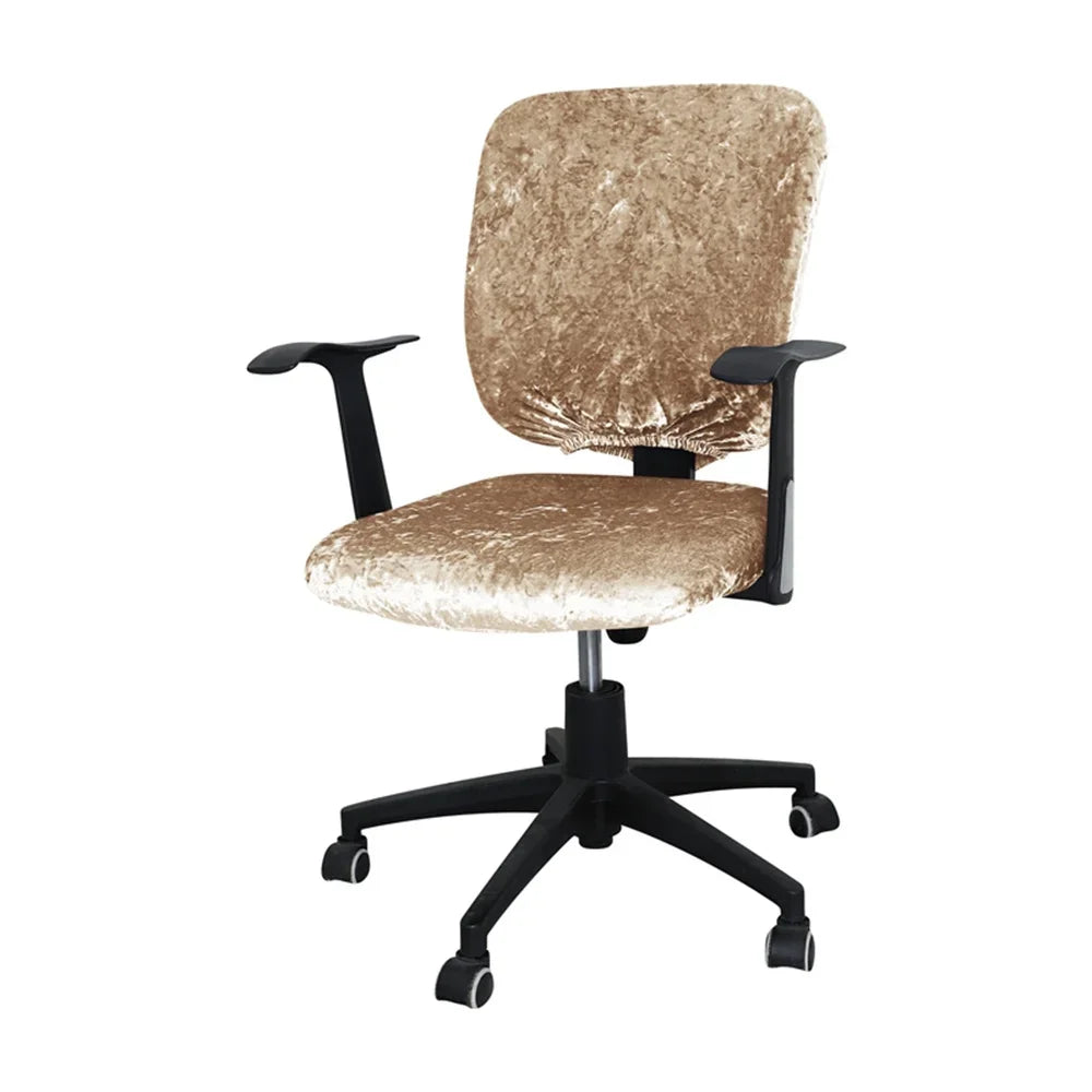 Afralia™ Velvet Office Chair Cover Slipcover: Stretch Spandex Seat Protector
