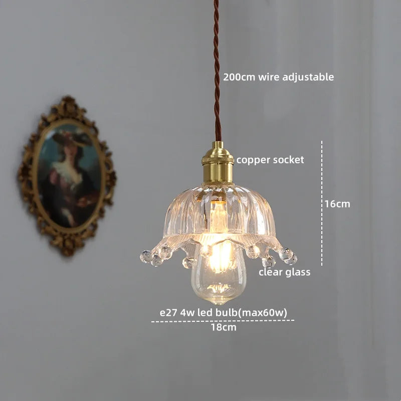 Afralia™ Modern LED Glass Copper Pendant Lamp | Nordic Style Hanging Light Fixtures