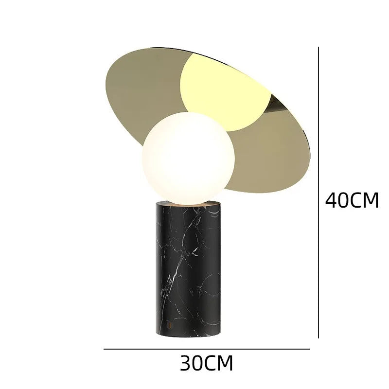 Afralia™ Marble Base Table Lamp LED G9 Modern Art Decor Desk Light
