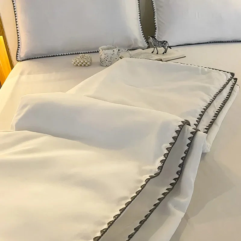 Afralia™ Embroidery Cooling Comforter, Queen Size, Soft & Breathable for Spring Summer