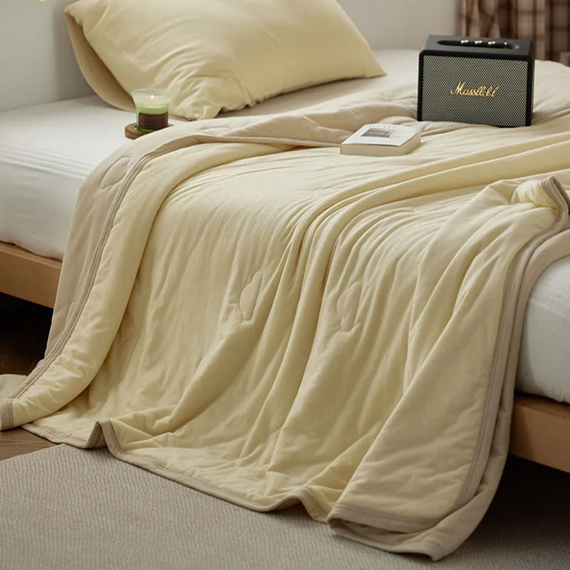 Afralia™ Cotton Summer Comforter: Cooling, Breathable Thin Blanket for Hot Sleepers