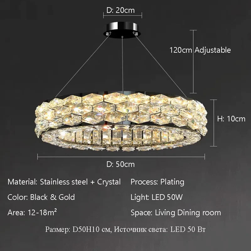 Afralia™ Modern Crystal Chandelier for Elegant Living Room Decor