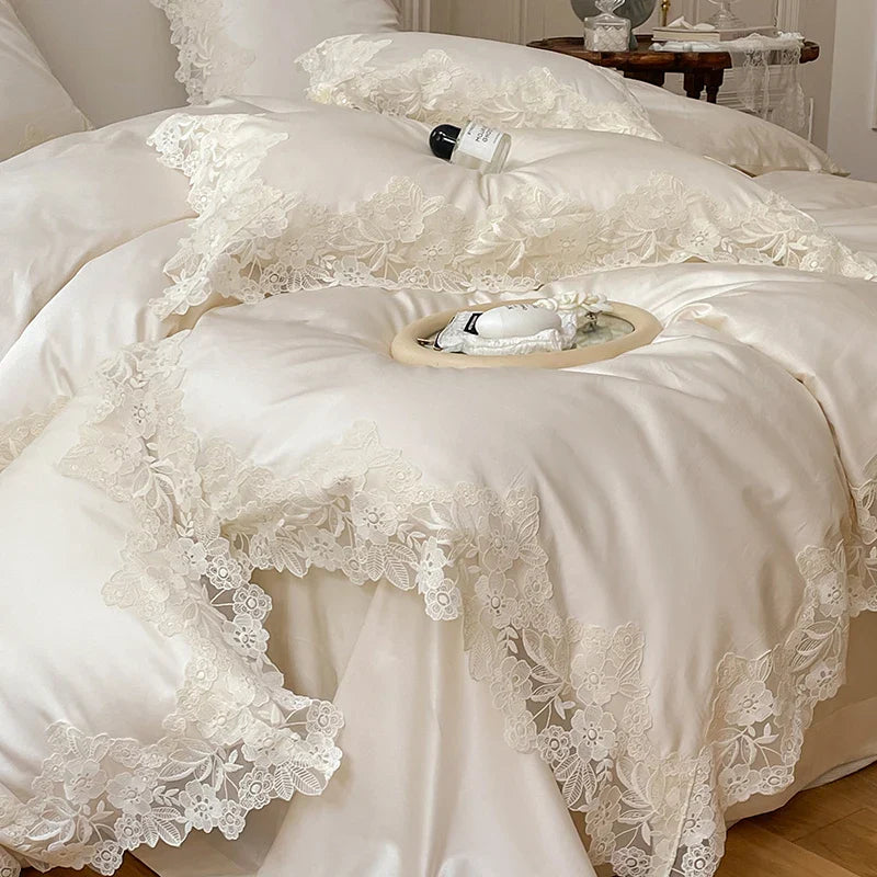 Afralia™ French Wedding Chic 1000TC Egyptian Cotton Bedding Set