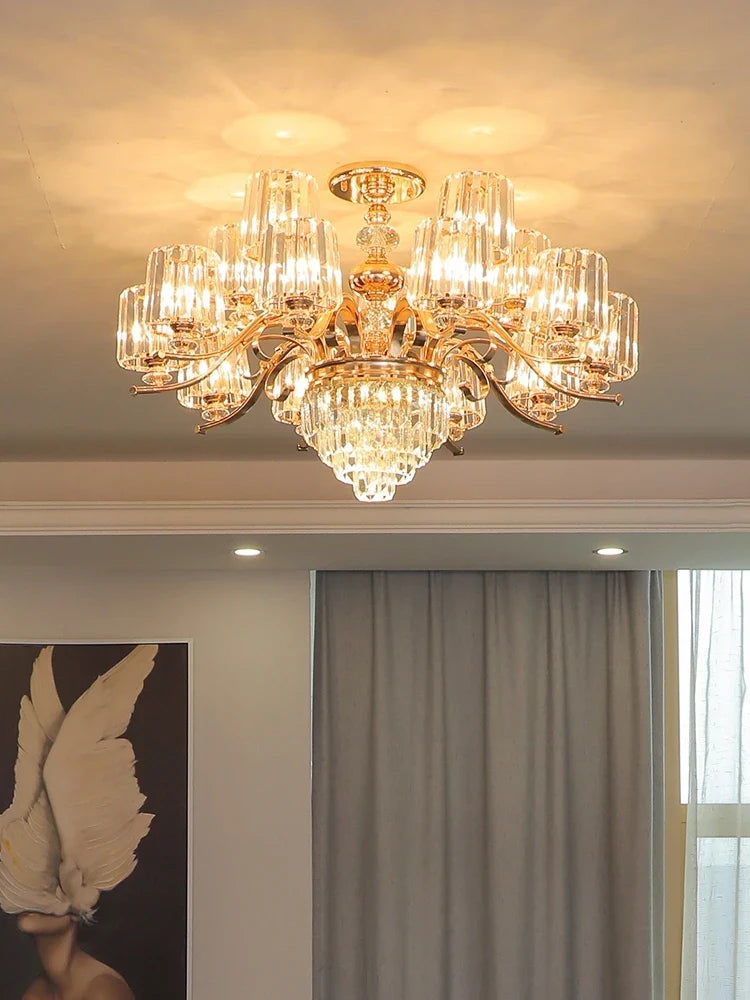 Afralia™ Elegant Crystal Chandelier for Living and Dining Room Lighting