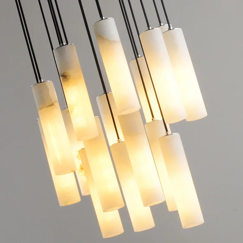 Afralia™ Nordic Marble Pendant Light | Adjustable Wire Loft Lamp