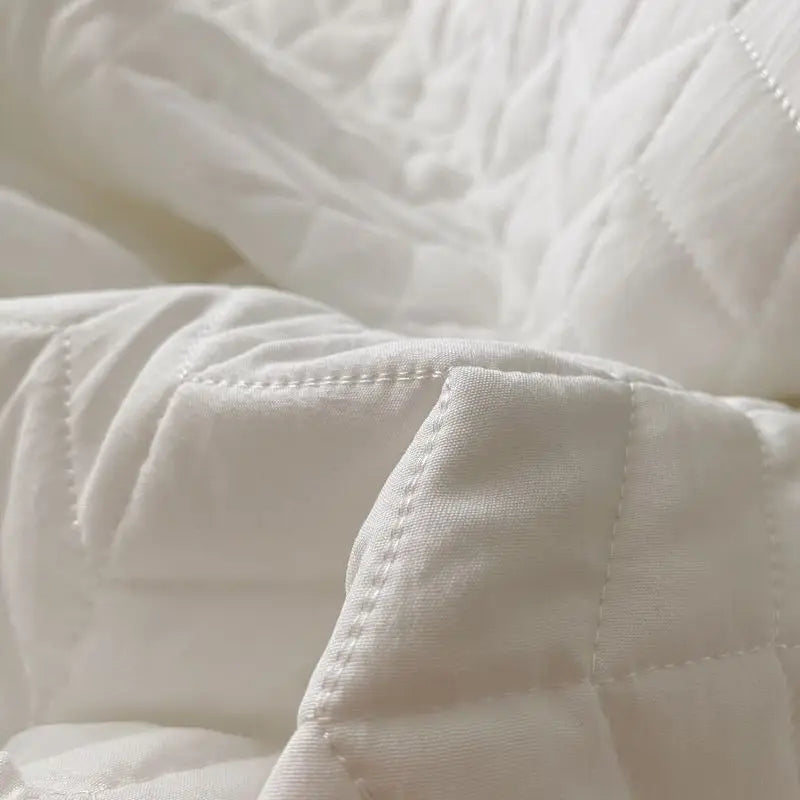 Afralia™ Korean Style Washed Solid Color Quilt Blanket for Summer Bedspread