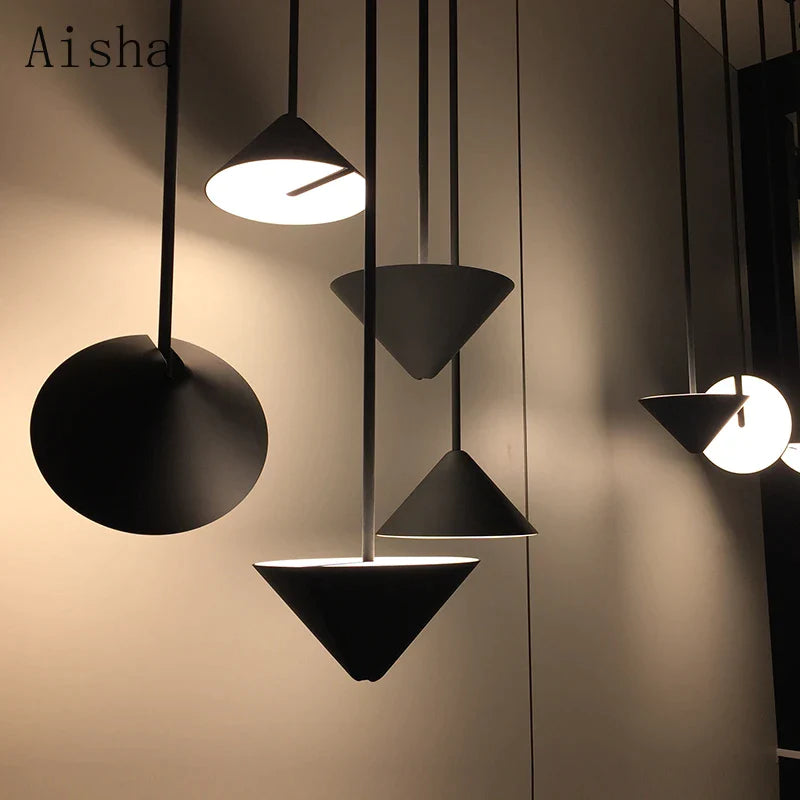 Afralia™ Nordic LED Cone Pendant Light for Modern Bedroom Living Room Kitchen Decor