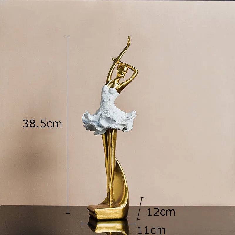 Afralia™ Ballet Dancer Resin Sculpture Desk Decoration Figure - Room Aesthetic Décor
