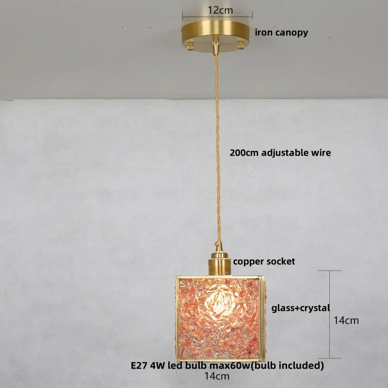 Afralia™ Crystal Glass LED Pendant Light Fixture, Adjustable Height, Modern Luxury Design