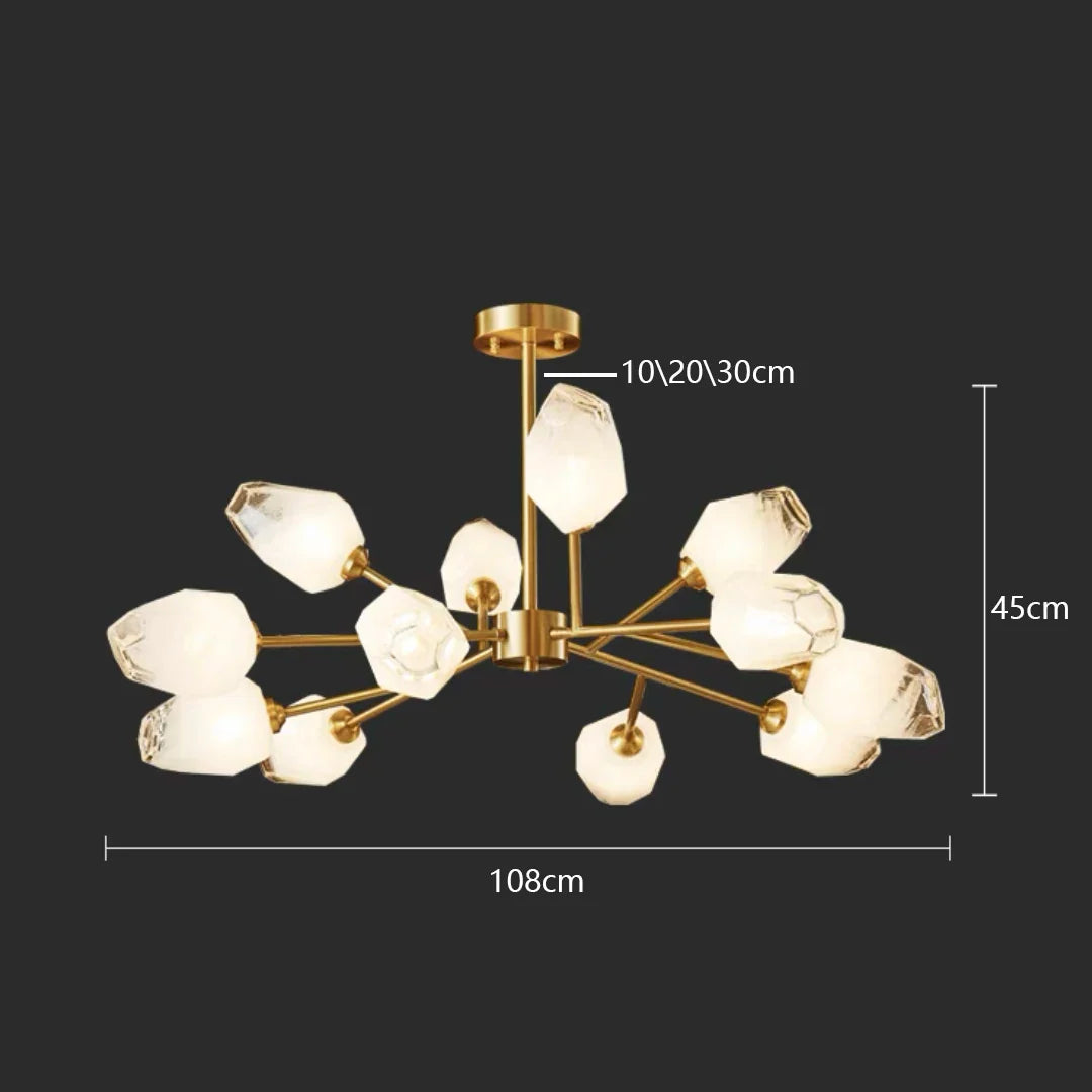 Afralia™ Luxury Glass Pendant Lights for Dining Table - LED Nordic Style Lighting