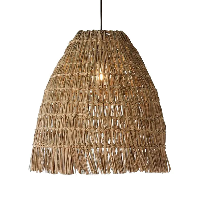 Afralia™ Rattan Weave Pendant Light - Handcrafted Wicker Chandelier for Home Decor