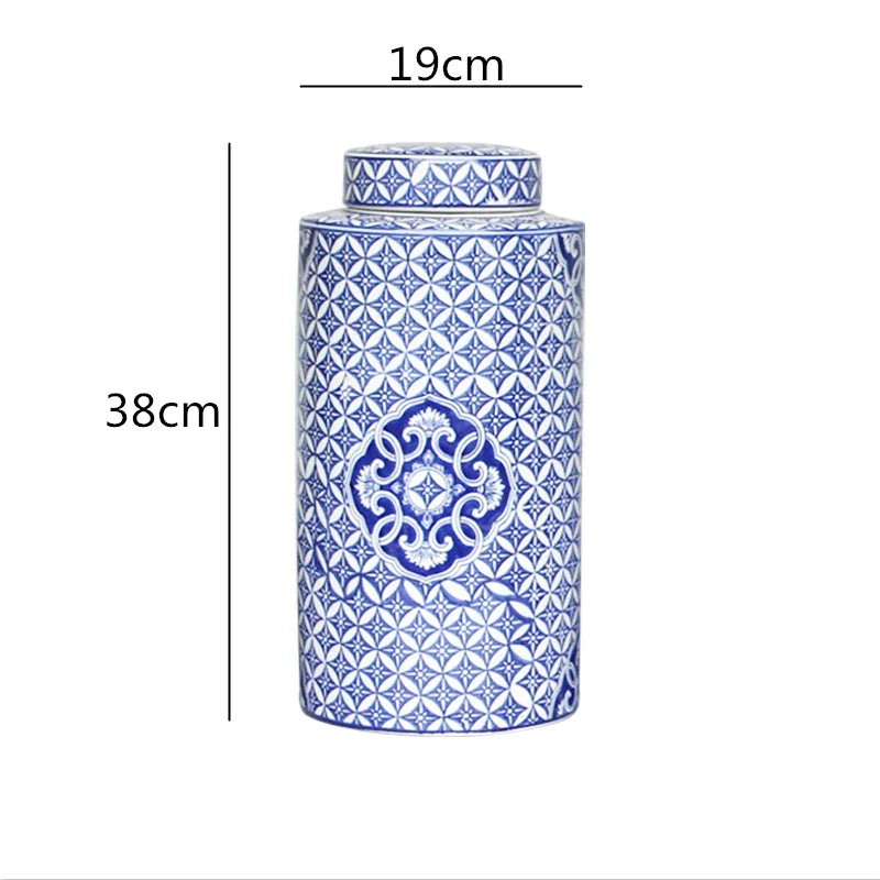 Afralia™ Chinese Retro Ceramics Golden Vase with Cover for Home Décor and Organization