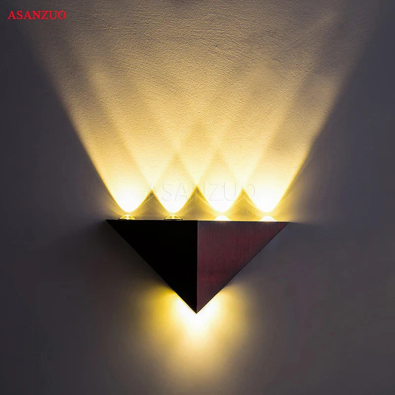 Afralia™ Triangle LED Wall Light - Modern Aluminum Sconce for KTV, Bar, or Home Decor