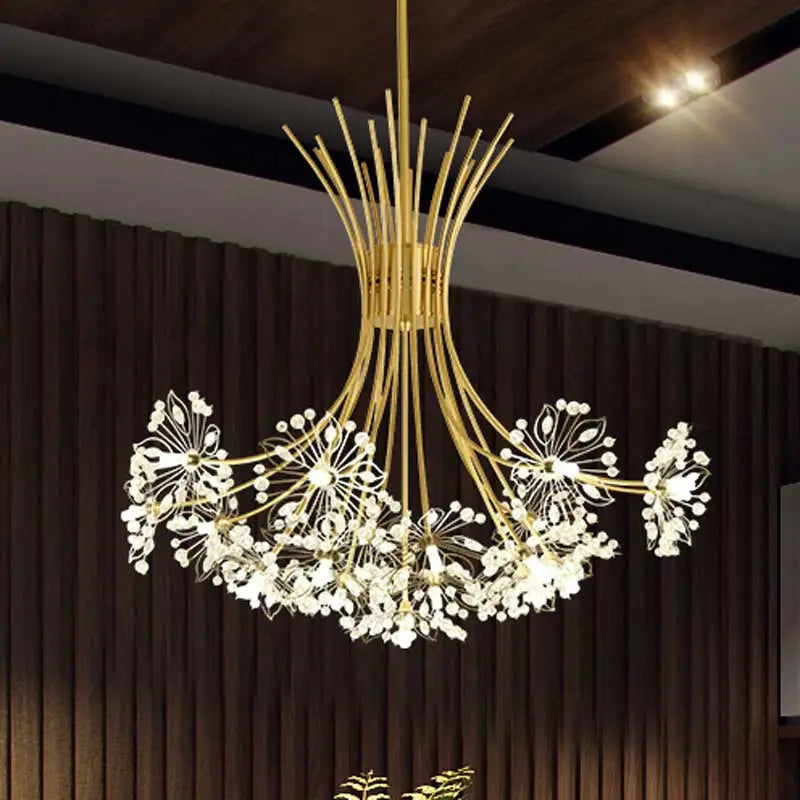 Afralia™ Modern Crystal Ceiling Chandelier for Living Room Bedroom Kitchen Decor
