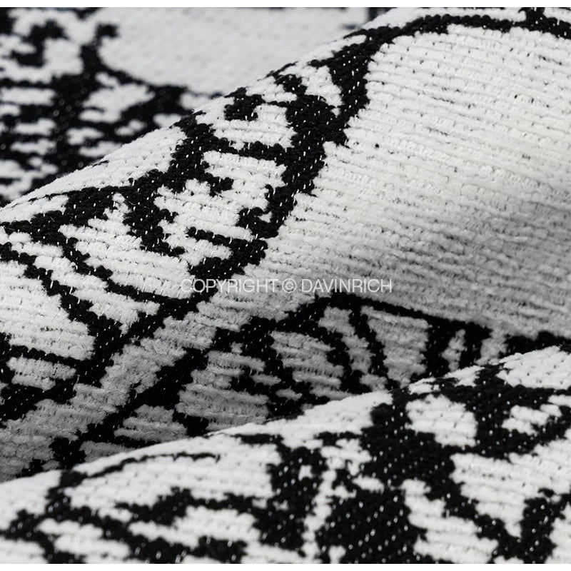 Afralia™ Modern Abstract Mountain Leopard Jacquard Throw Pillow Case Luxury Nepal Handmade