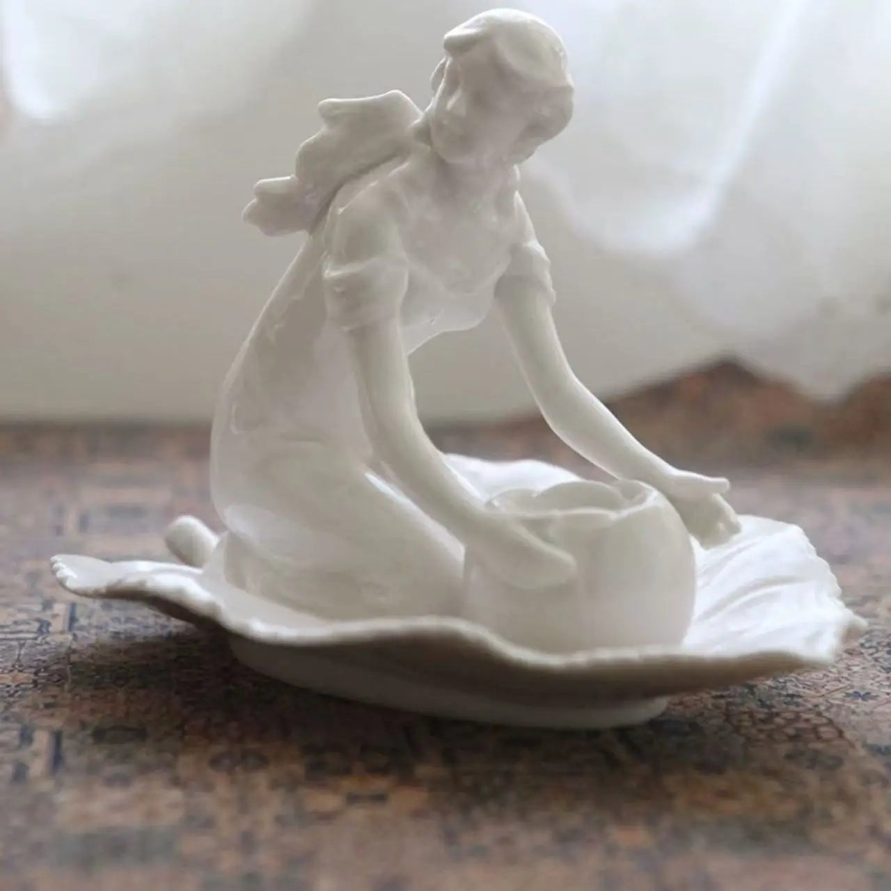 Afralia™ Ceramic Goddess Candle Holder - High Temperature Ornament