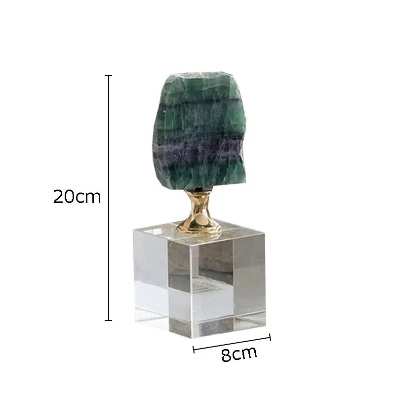 Afralia™ Crystal Base Ornaments: Agate/Fluorite Artwork, Modern Crafts Room Decor