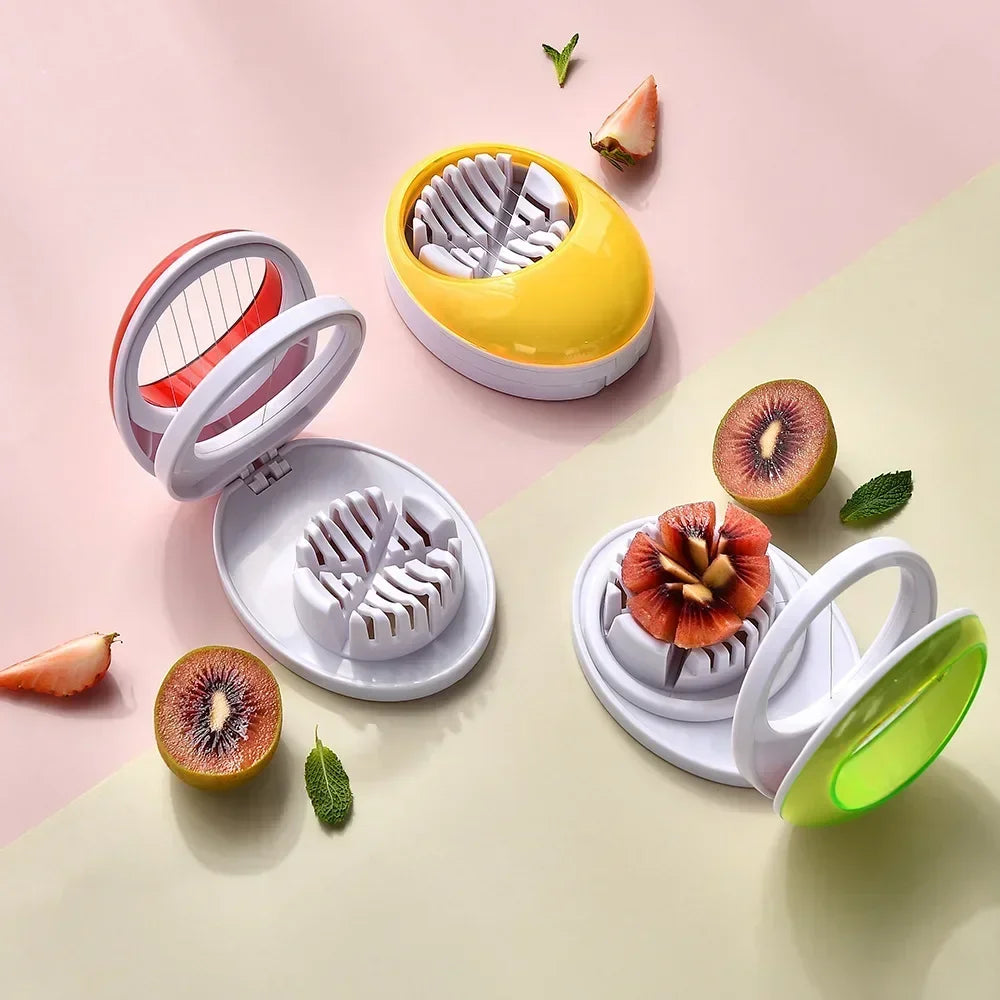 Afralia™ Egg Cutter Slicer Easy Slice Kitchen Tool Fruit Slices Purple Clean