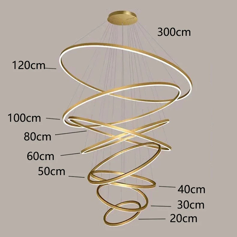 Afralia™ Nordic Stair Chandelier for Living Room, Bedroom, and Dining Room Lighting