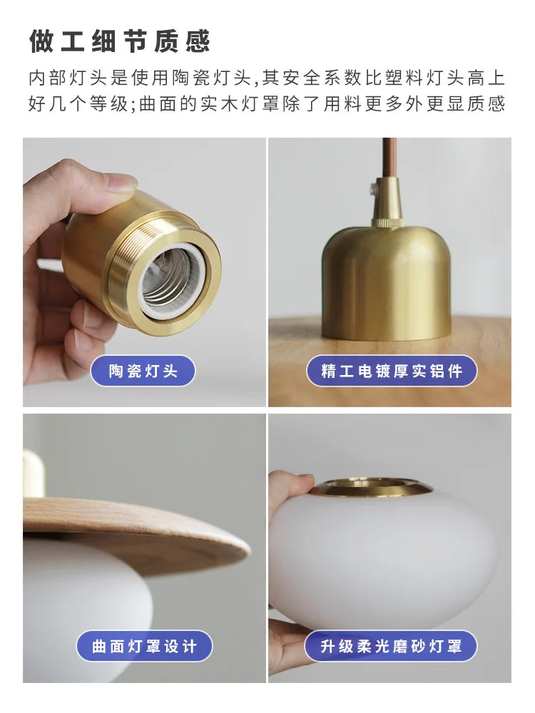 Afralia™ Cream Wind Pendant Lights LED E27 Minimalist Modern Fixtures for Kitchen Island